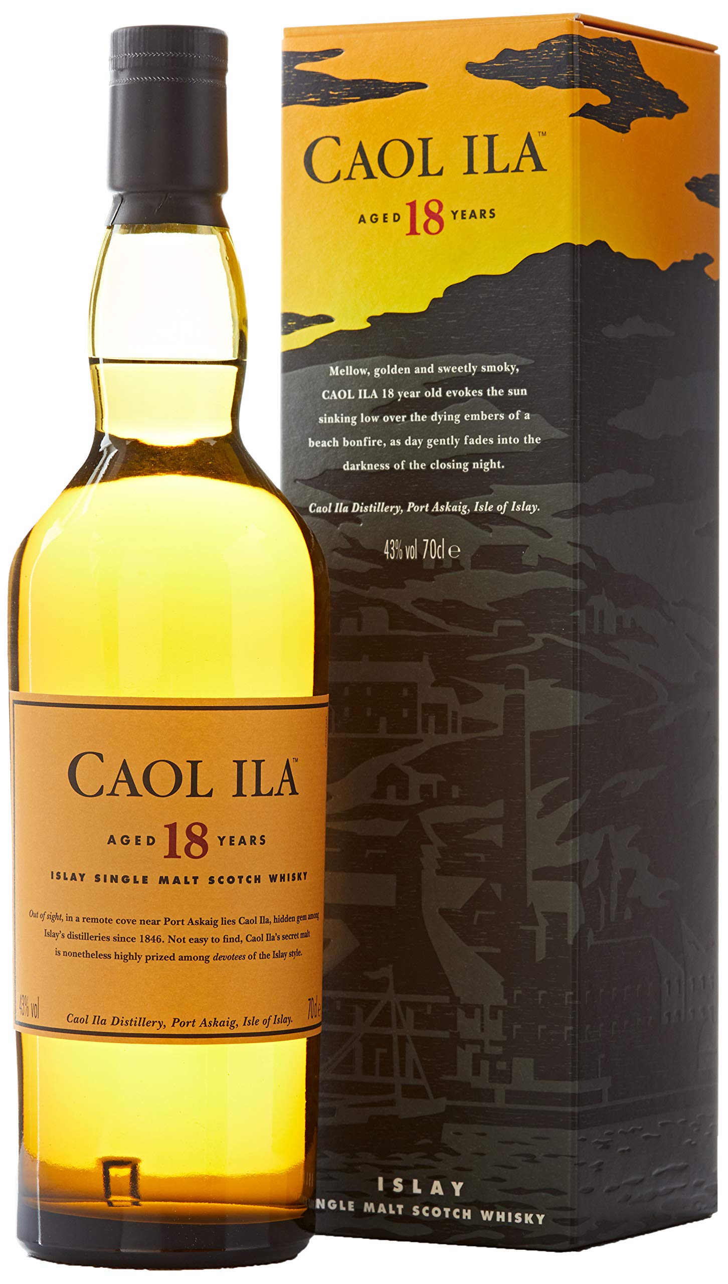 Caol Ila 18 Years Old Islay Single Malt 43% Vol. 0,7l en boîte cadeau — Piscosaveur