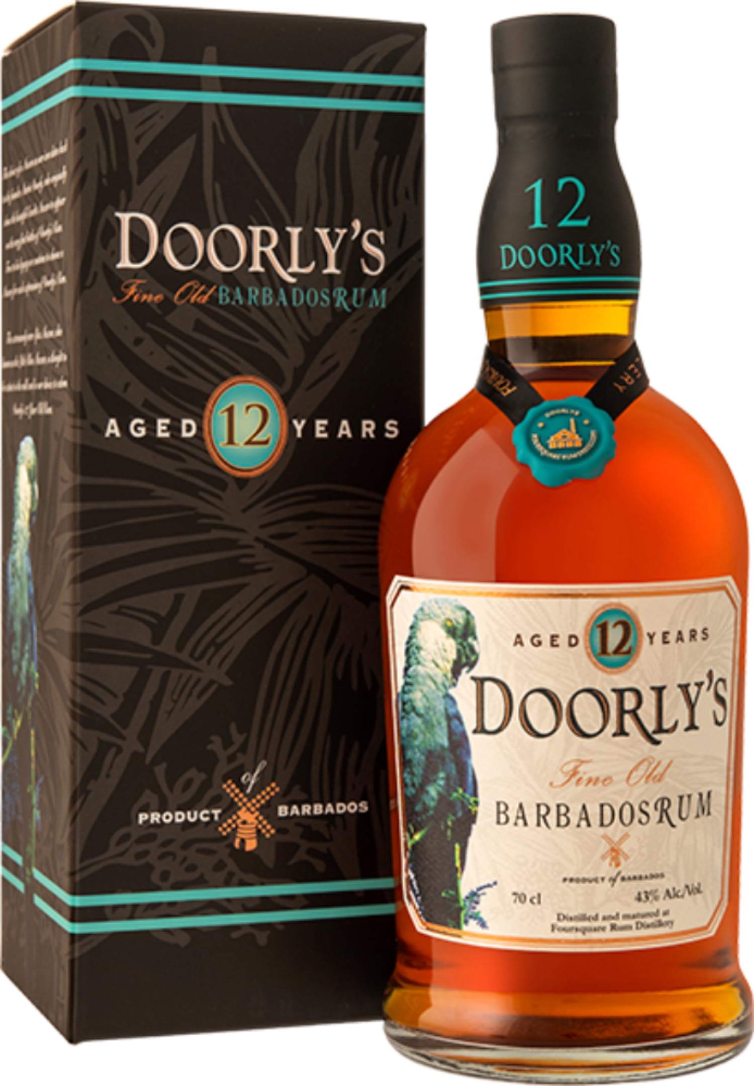 Doorly's 12 Years Old Fine Old Barbados Rum 43% Vol. 0,7l en boîte cad — Piscosaveur