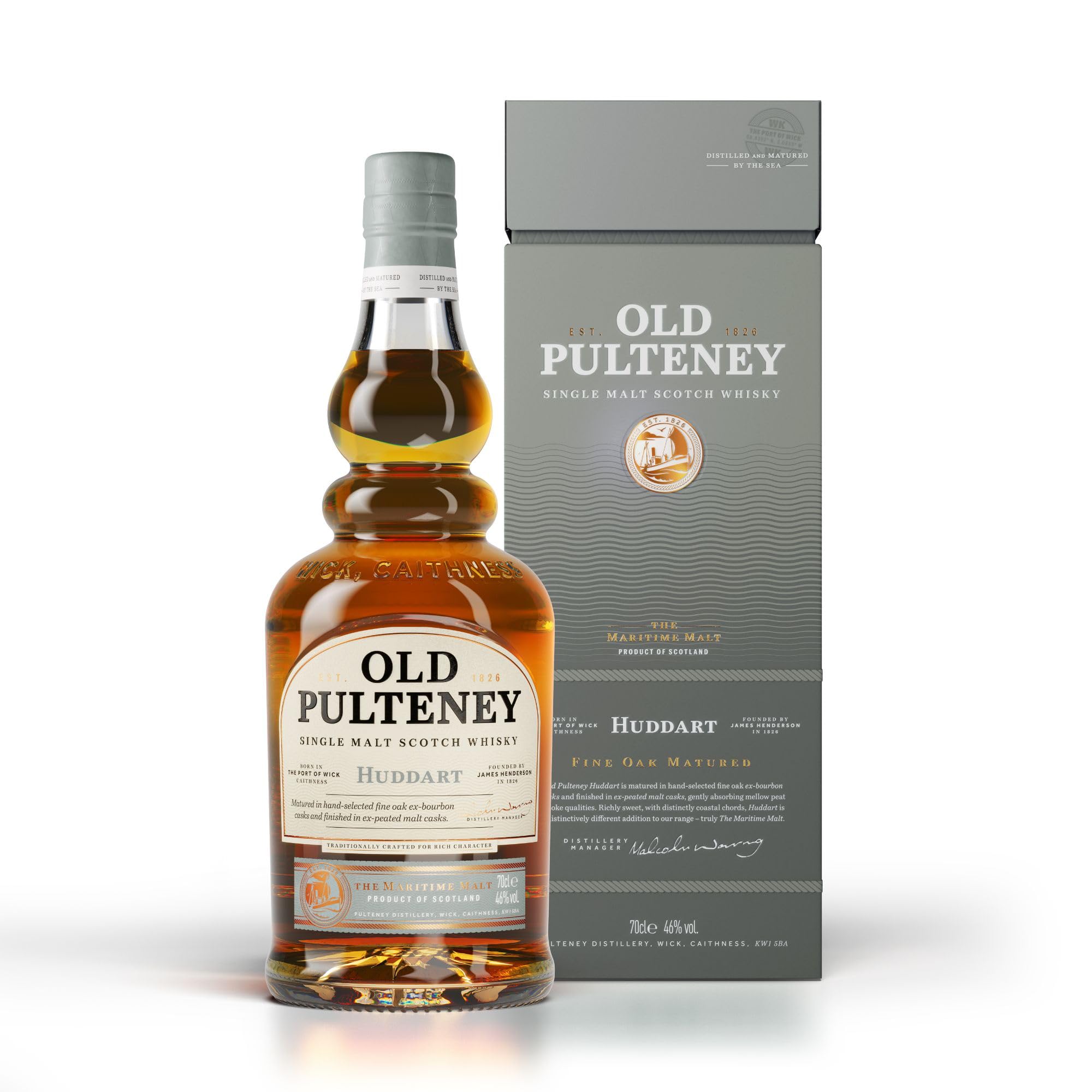 Old Pulteney HUDDART Single Malt Scotch Whisky 46% Vol. 0,7l en boîte  — Piscosaveur