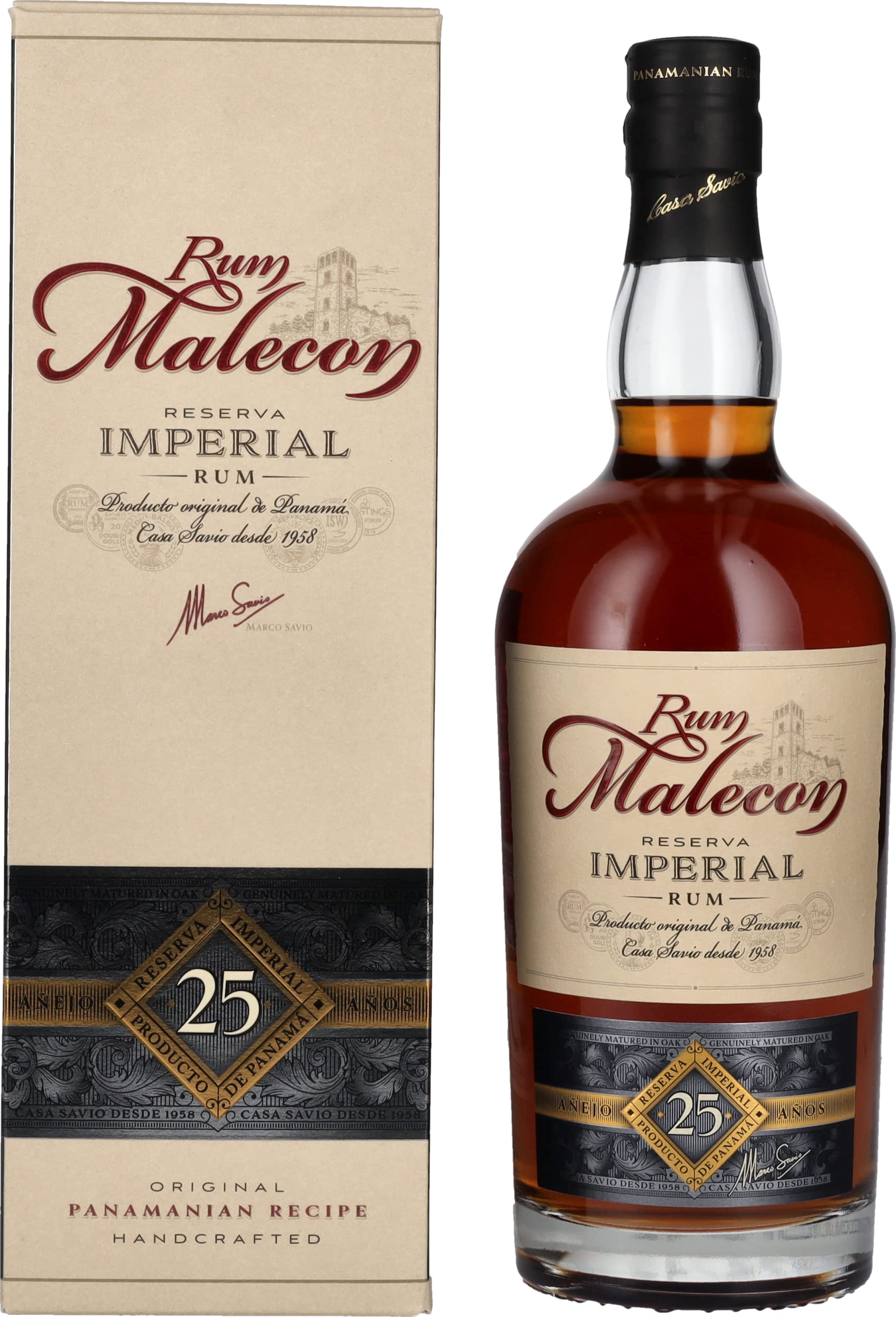 Rum Malecon 25 Reserva Imperial Rum 40% Vol. 0,7l en boîte cadeau — Piscosaveur