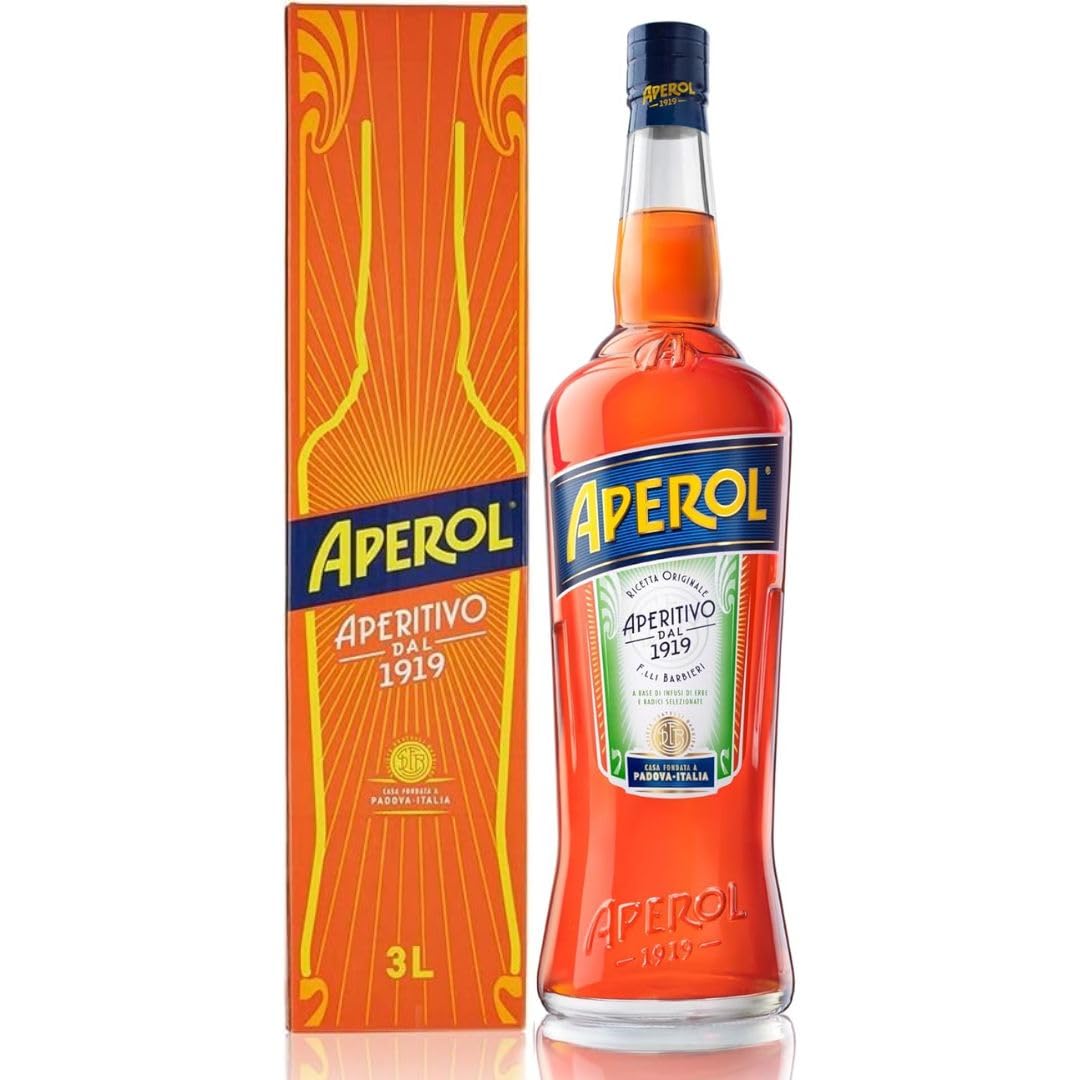Aperol Aperitivo 11% Vol. 3l en boîte cadeau avec Bec verseur pour bouteilles — Spiritueux — Piscosaveur