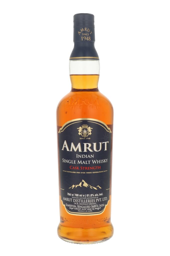 Amrut Indian Single Malt Whisky CASK STRENGTH 61,8% Vol. 0,7l in Tinbox