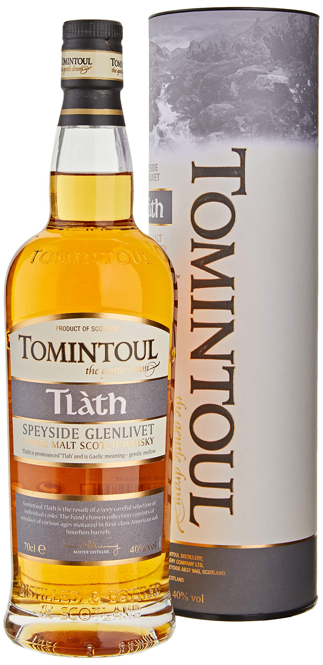 Tomintoul Tlàth Single Malt Scotch Whisky 40% Vol. 0,7l en boîte cadeau