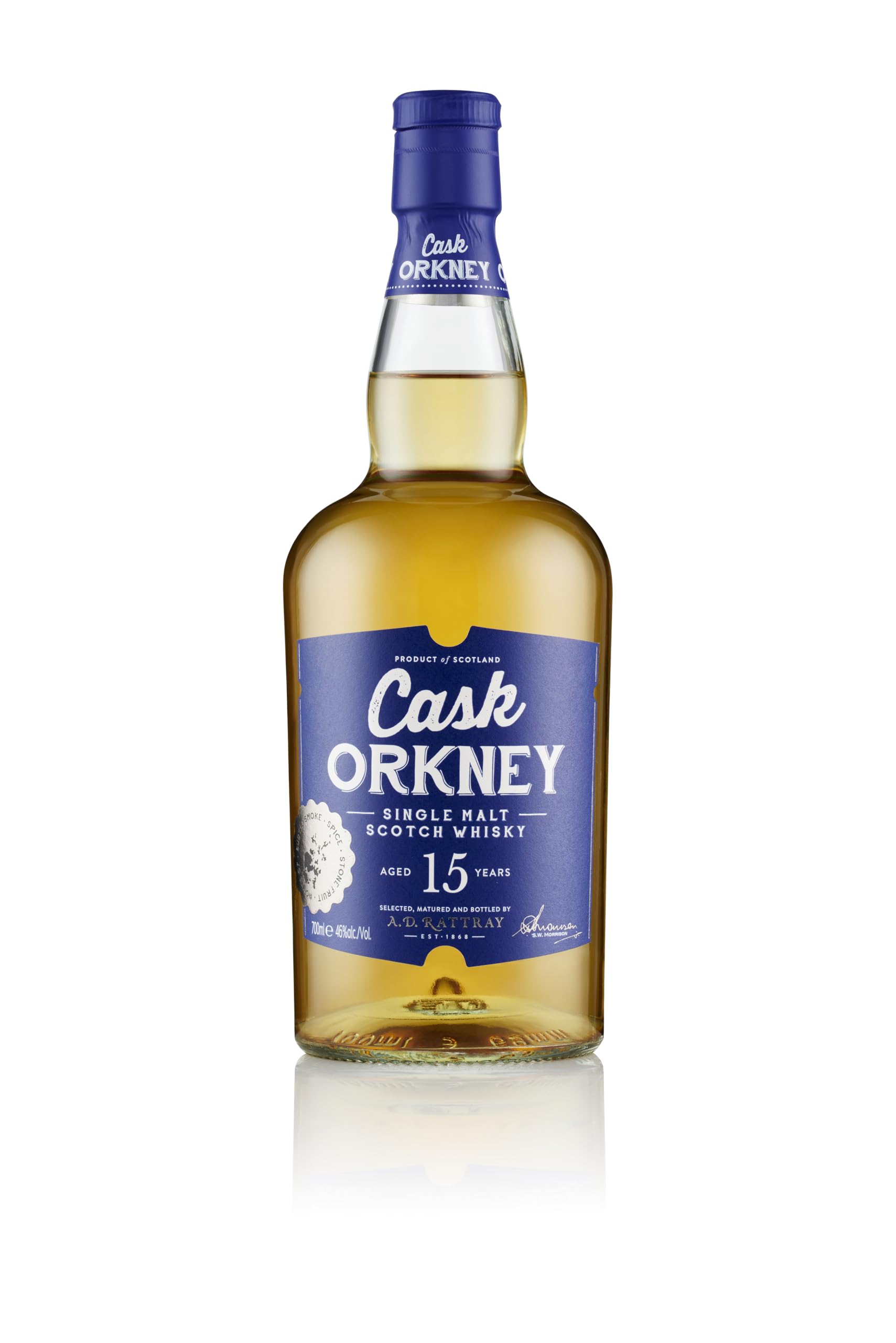 A.D. Rattray Cask ORKNEY 15 Years Old Single Malt 46% Vol. 0,7l en boîte cadeau
