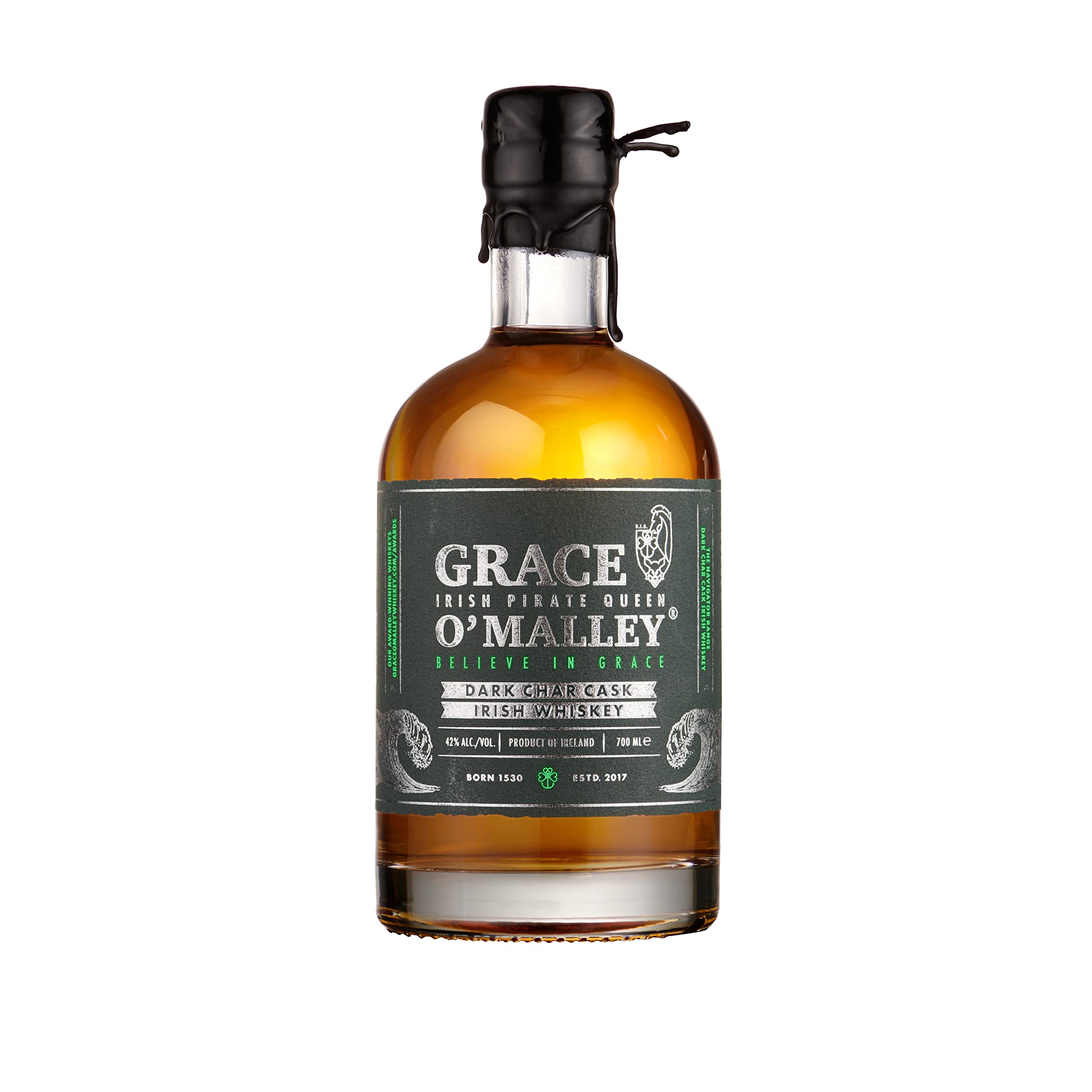 Grace O' Malley Irish Pirate Queen Whiskey Dark Char Cask 42% Vol. 0,7 — Piscosaveur