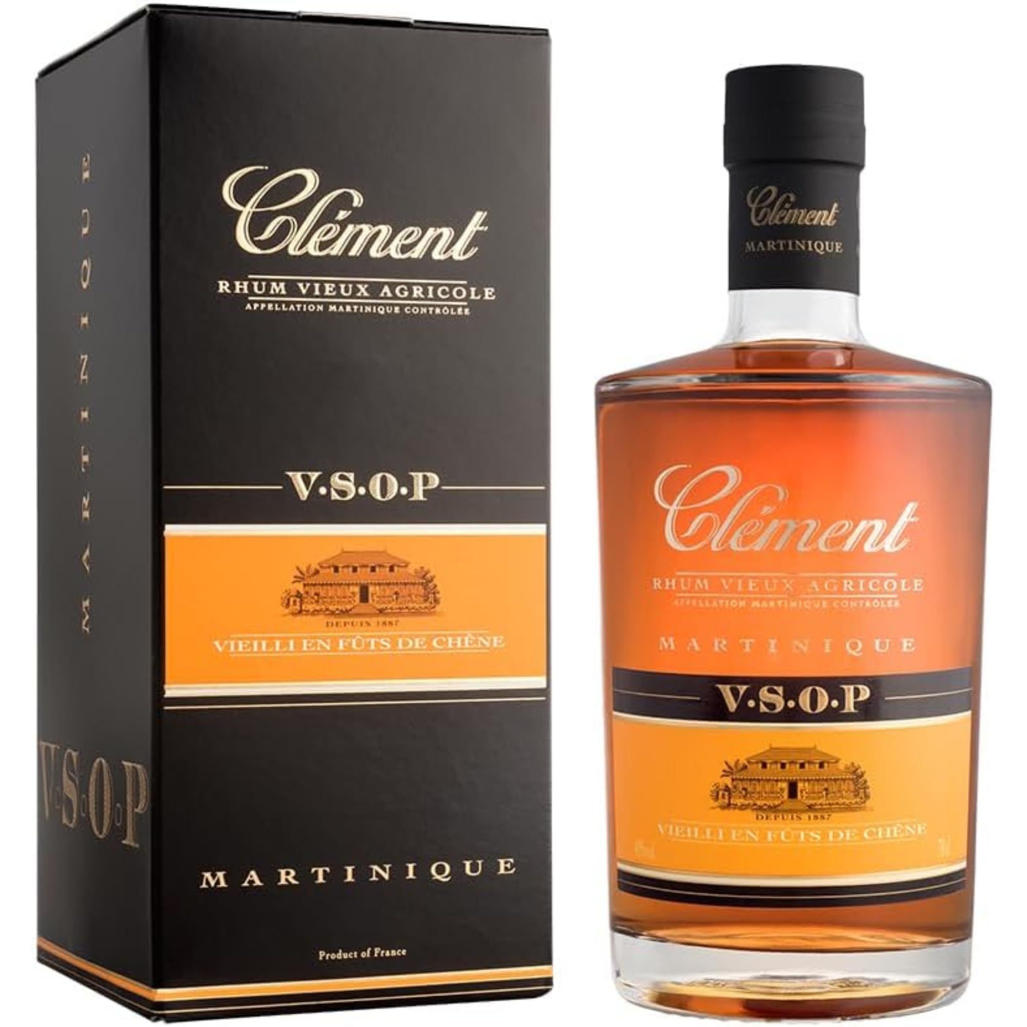 Clément Rhum Vieux Agricole V.S.O.P. VIEILLI EN FÛTS DE CHÊNE 40% Vol. — Piscosaveur