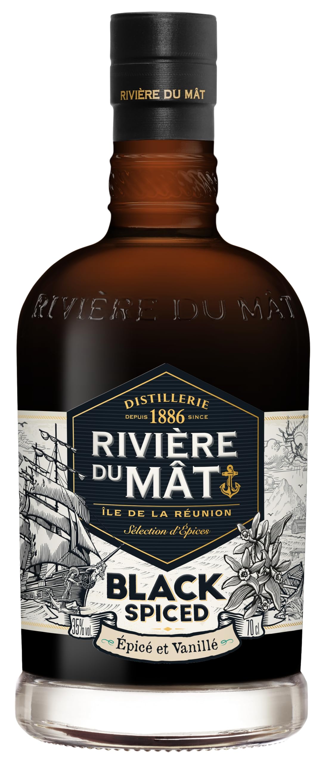 Rivière du Mât Black Spiced 35% Vol. 0,7l