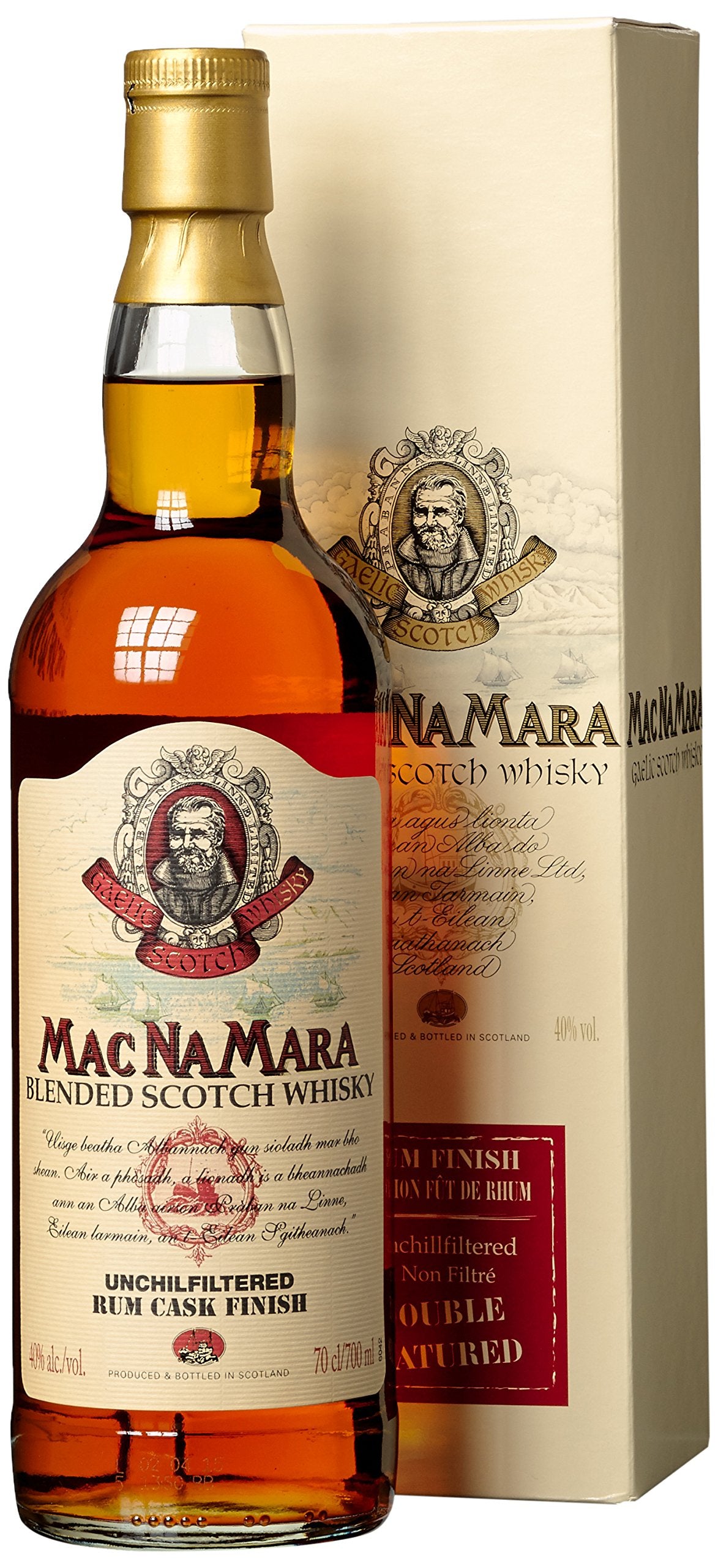 Gaelic Whisky MACNAMARA Rum Cask Finish Blended Scotch Whisky 40% Vol. — Piscosaveur