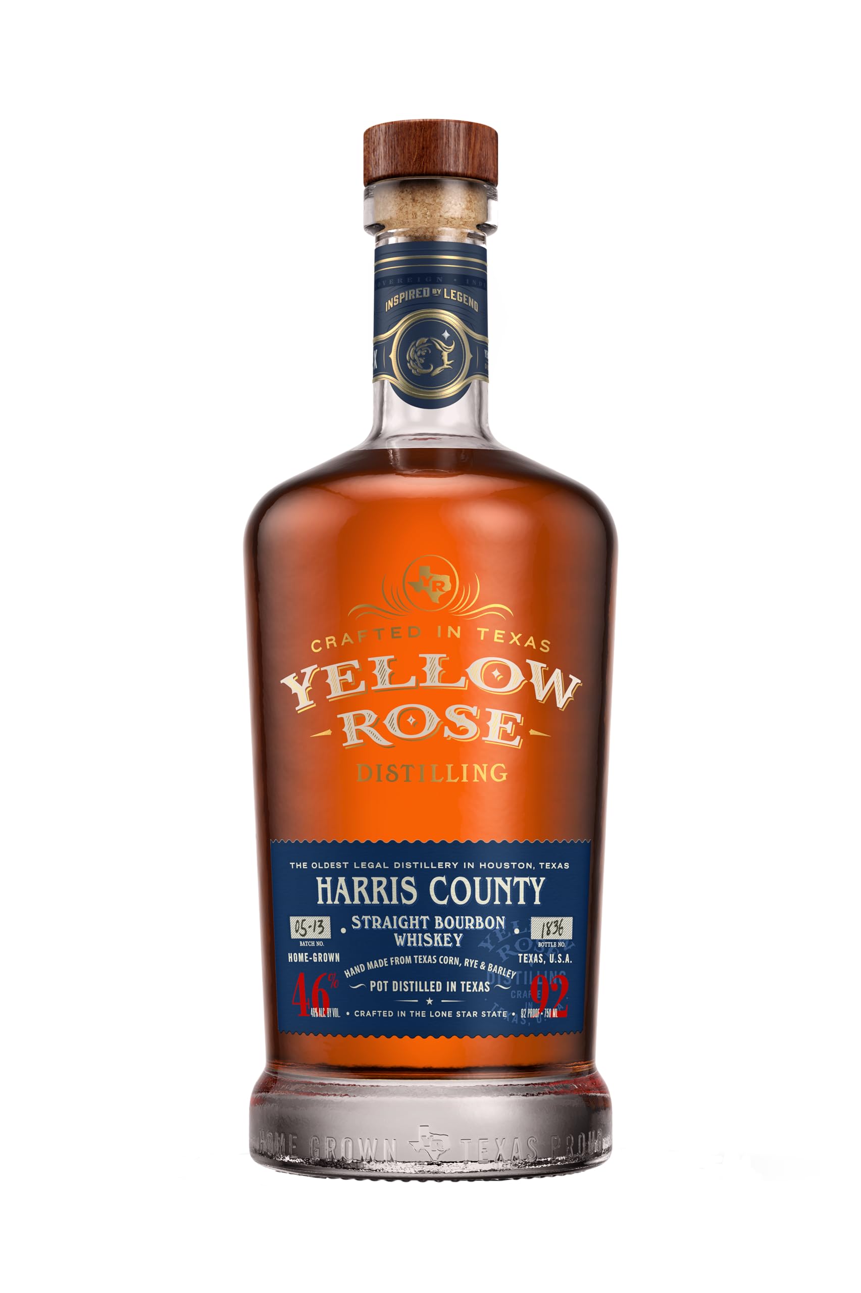 Yellow Rose HARRIS COUNTY Bourbon Whiskey 46% Vol. 0,7l