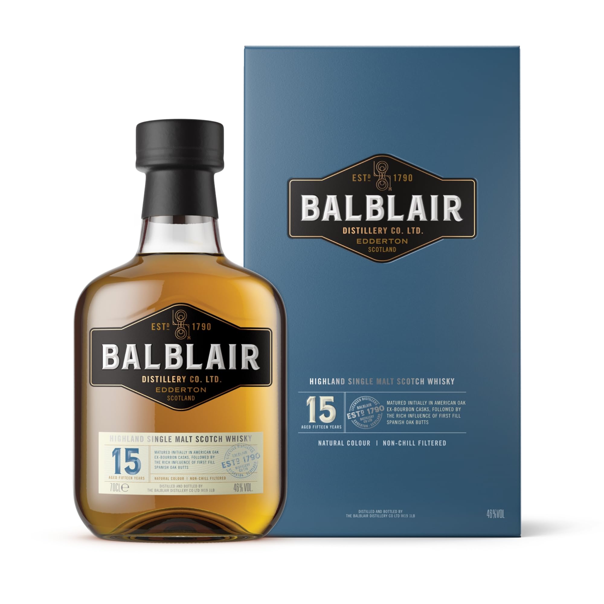 Balblair 15 Years Old Highland Single Malt 46% Vol. 0,7l en boîte cadeau — Whisky — Piscosaveur