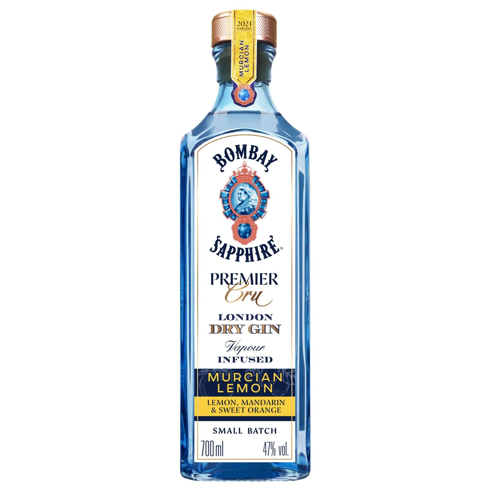 Bombay SAPPHIRE PREMIER Cru Murcian Lemon London Dry Gin 47% Vol. 0,7l — Piscosaveur