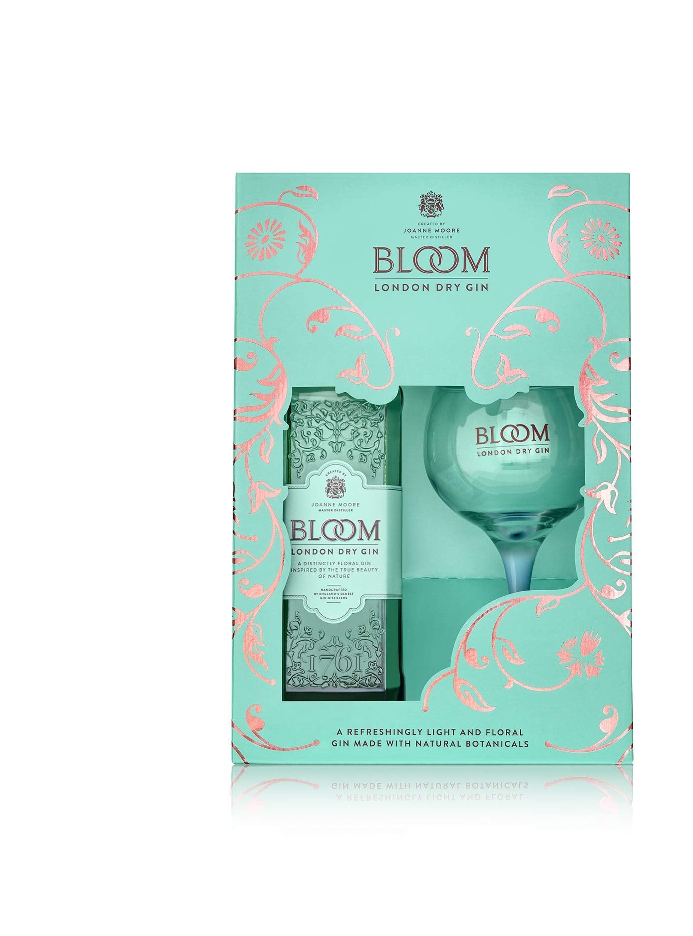 Bloom London Dry Gin 40% Vol. 0,7l en boîte cadeau avec Verre — Piscosaveur