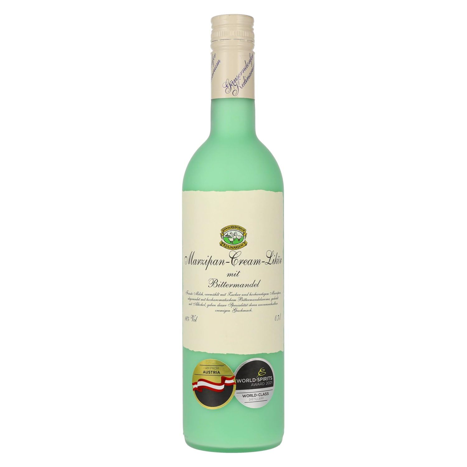 Gänserndorfer Kulinarium Marzipan-Cream-Likör avec Bittermandel 16% Vo — Piscosaveur