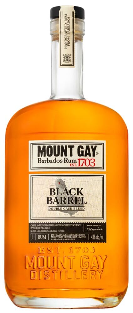 Mount Gay 1703 BLACK BARREL Barbados Rum 43% Vol. 1l en boîte cadeau — Piscosaveur