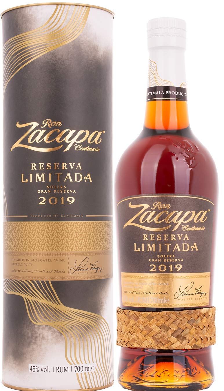 Ron Zacapa Centenario RESERVA LIMITADA Solera Gran Reserva 2019 45% Vol. 0,7l en boîte cadeau