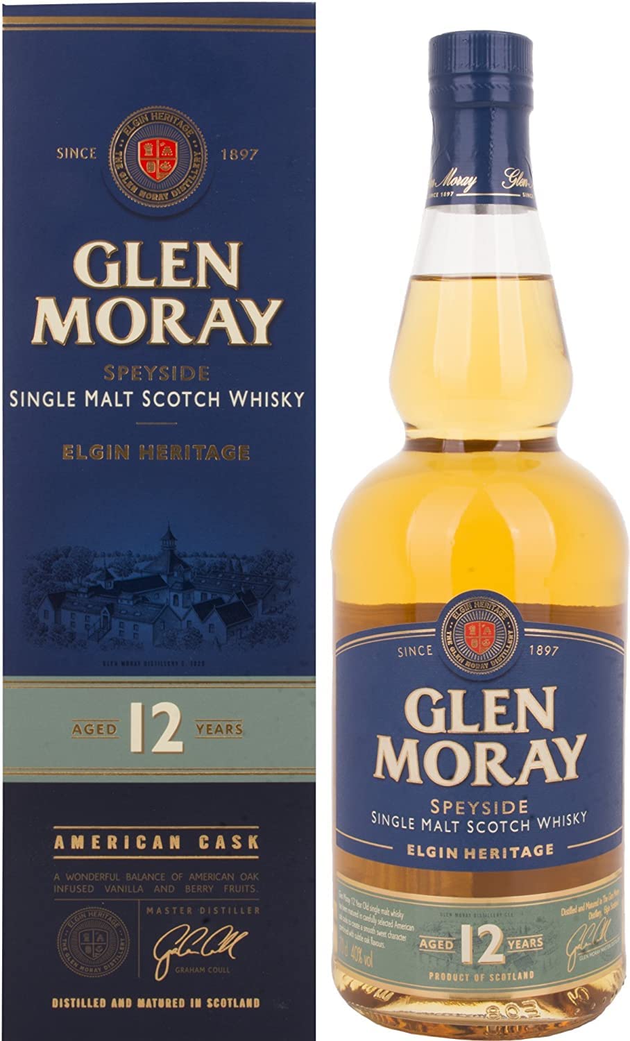 Glen Moray 12 Years Old Bourbon Barrels 40% Vol. 0,7l en boîte cadeau — Piscosaveur