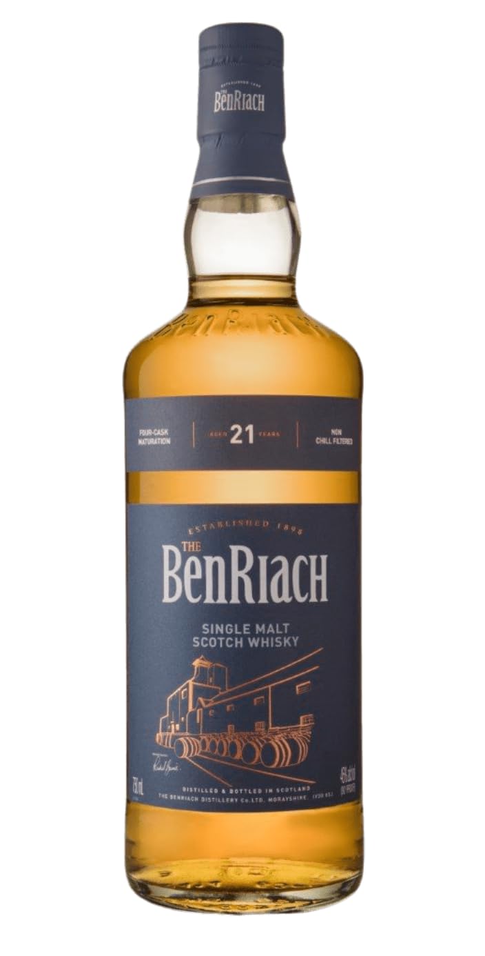 The BenRiach 21 Years Old Four-Cask Maturation 46% Vol. 0,7l en boîte  — Piscosaveur
