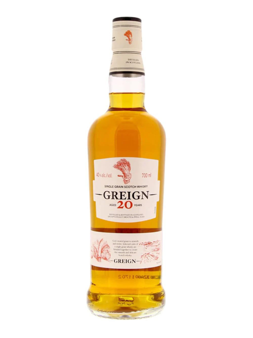 Greign 20 Years Old Single Grain Scotch Whisky 40% Vol. 0,7l en boîte  — Piscosaveur