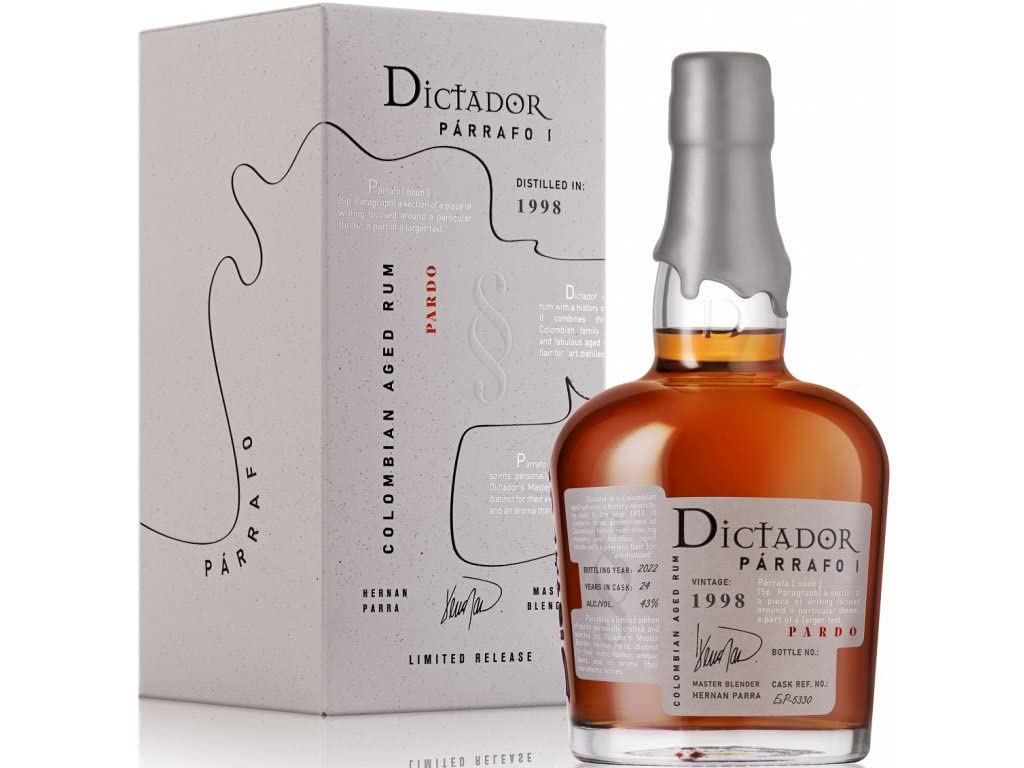 Dictador PÁRRAFO I 24 Years Old PARDO Vintage 1998 43% Vol. 0,7l en bo — Piscosaveur
