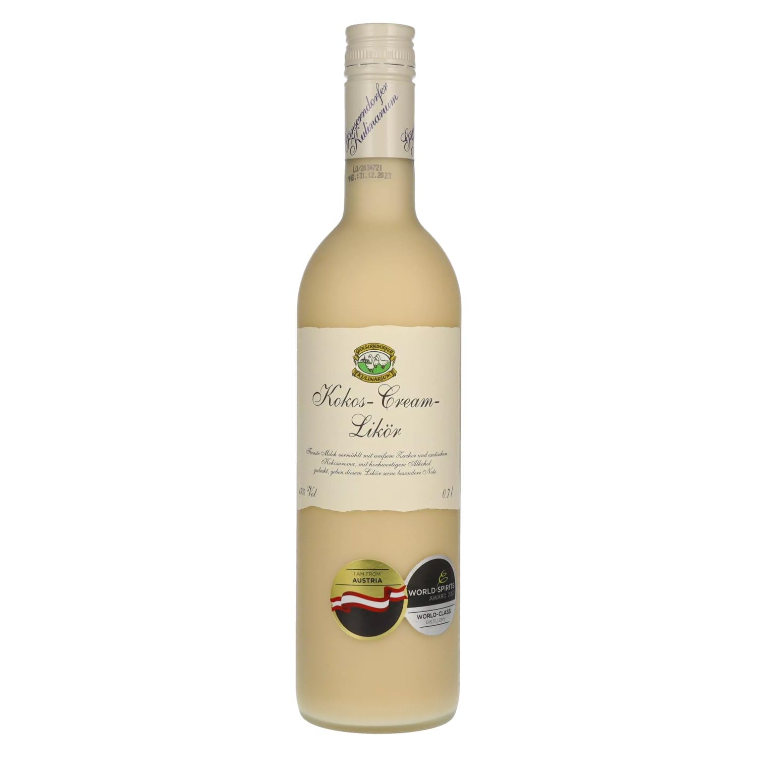 Gänserndorfer Kulinarium Kokos-Cream-Likör 15% Vol. 0,7l — Piscosaveur