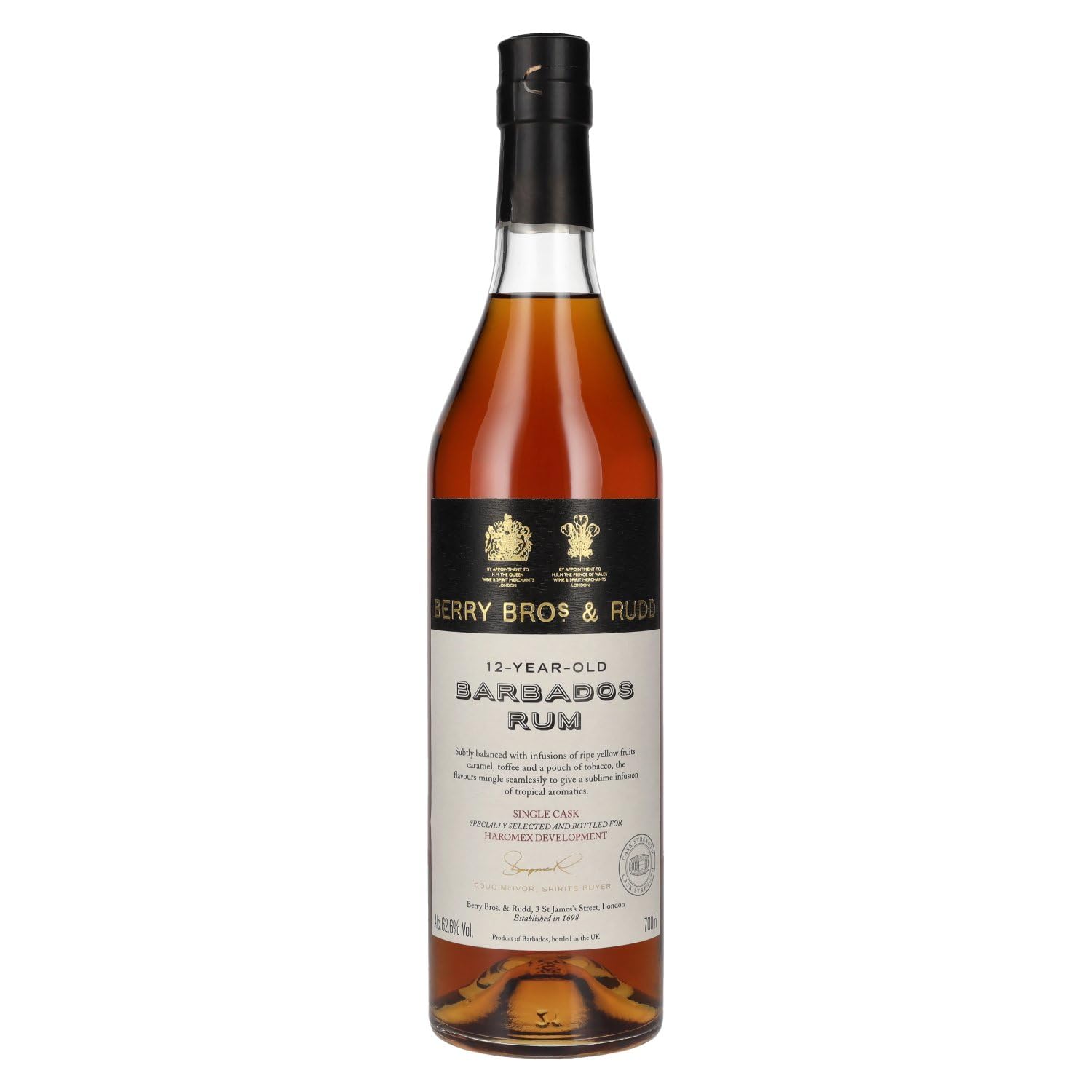 Berry Bros. & Rudd 12 Years Old BARBADOS Single Cask Rum 62,6% Vol. 0, — Piscosaveur