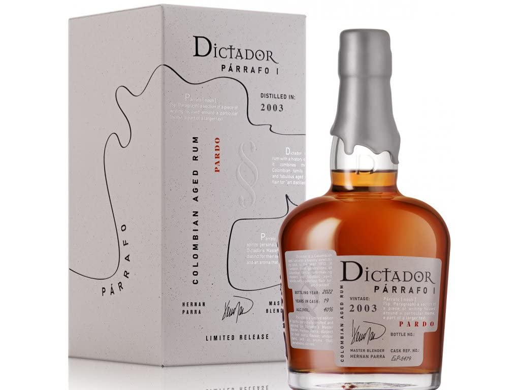 Dictador PÁRRAFO I 19 Years Old PARDO Vintage 2003 40% Vol. 0,7l en bo — Piscosaveur