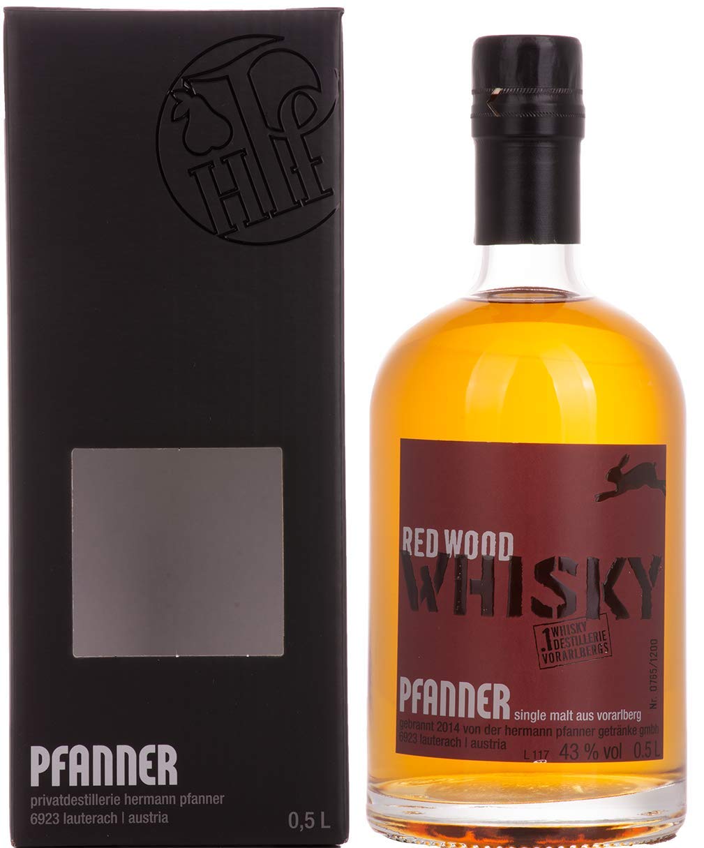 Pfanner Red Wood Single Malt Whisky 43% Vol. 0,5l en boîte cadeau — Piscosaveur