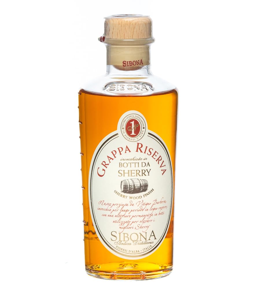 Sibona GRAPPA RISERVA Botti da SHERRY 40% Vol. 0,5l en boîte cadeau — Piscosaveur