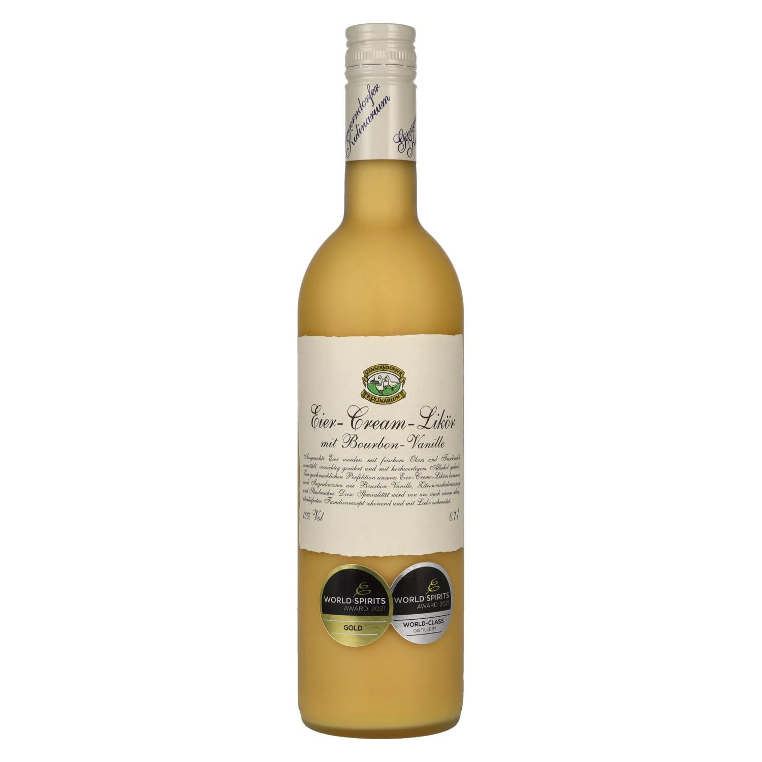 Gänserndorfer Kulinarium Eier-Cream-Likör avec Bourbon-Vanille 16% Vol — Piscosaveur
