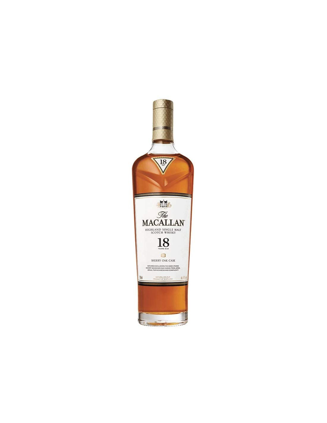 The Macallan 18 Years Old SHERRY OAK CASK 2025 43% Vol. 0,7l en boîte  — Piscosaveur