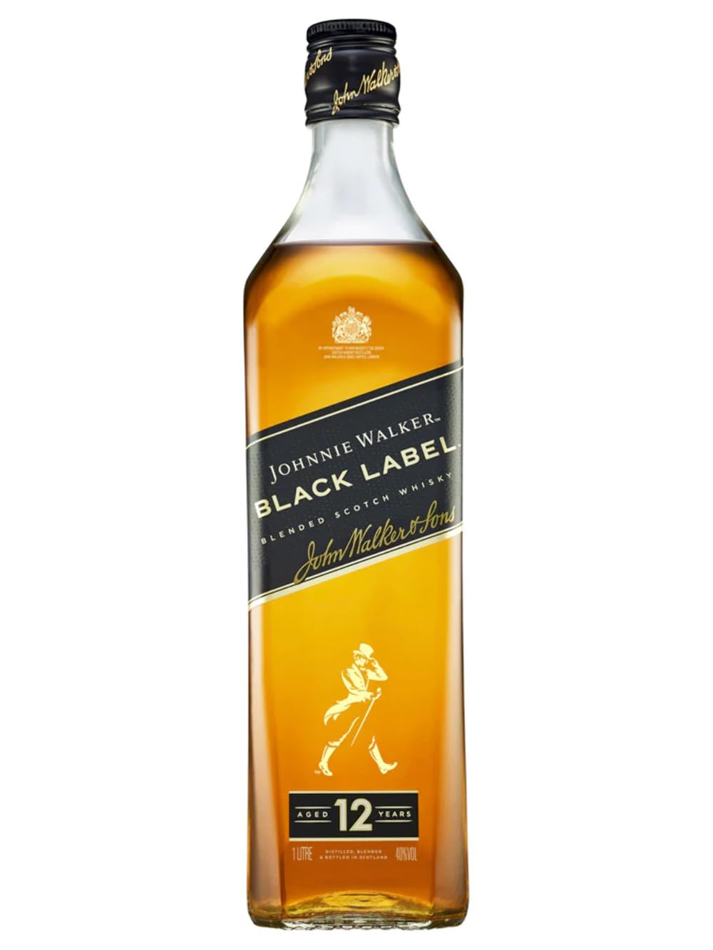 Johnnie Walker BLACK LABEL 12 Years Old Blended Scotch Whisky 40% Vol. — Piscosaveur