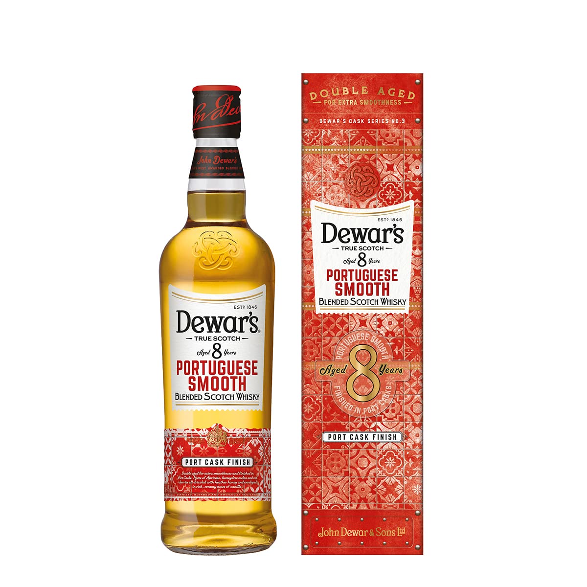 Dewar's 8 Years Old Portuguese Smooth Port Cask Finish Blended Scotch  — Piscosaveur