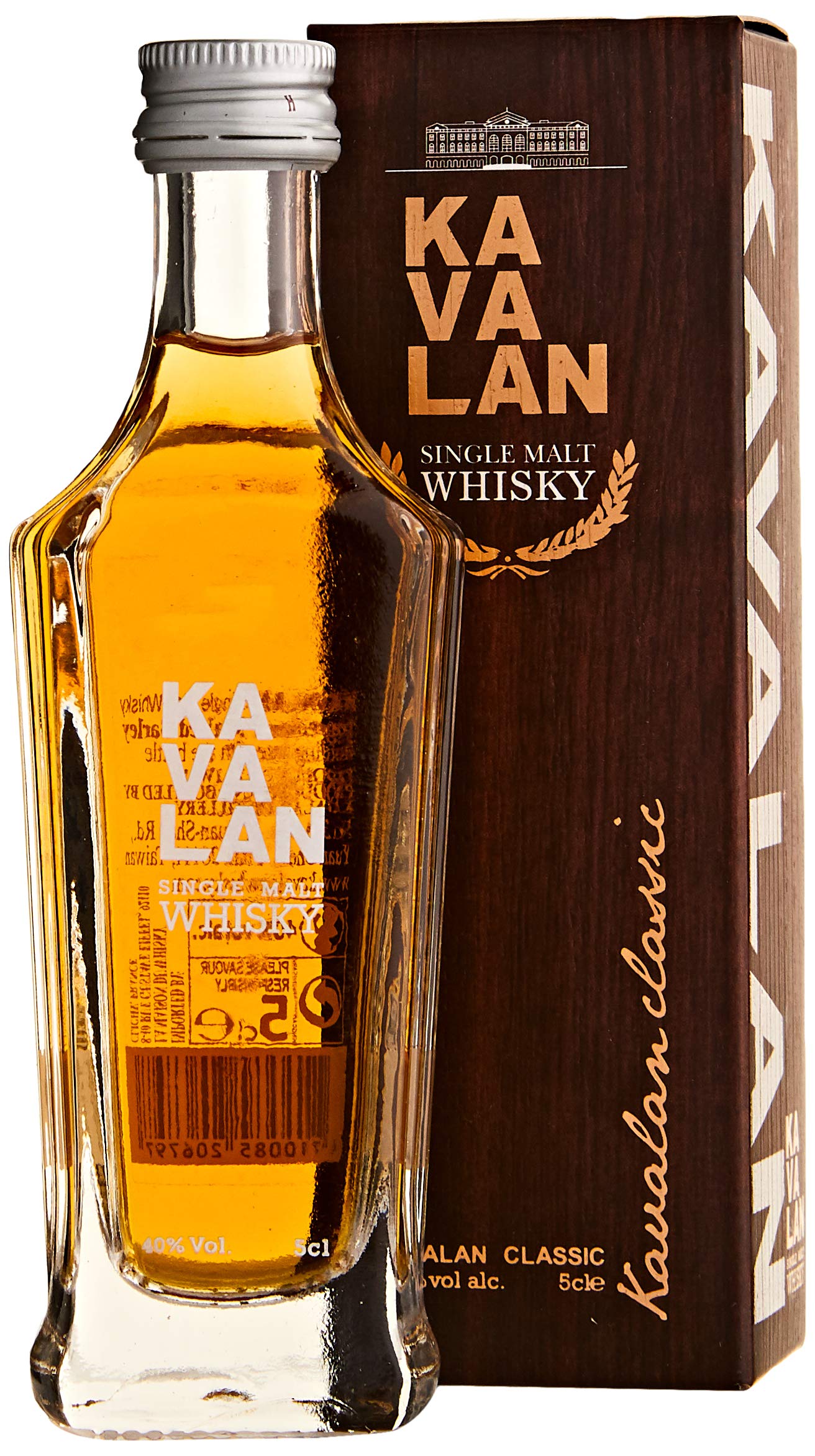 Kavalan Classic Single Malt Whisky 40% Vol. 0,05l en boîte cadeau — Piscosaveur