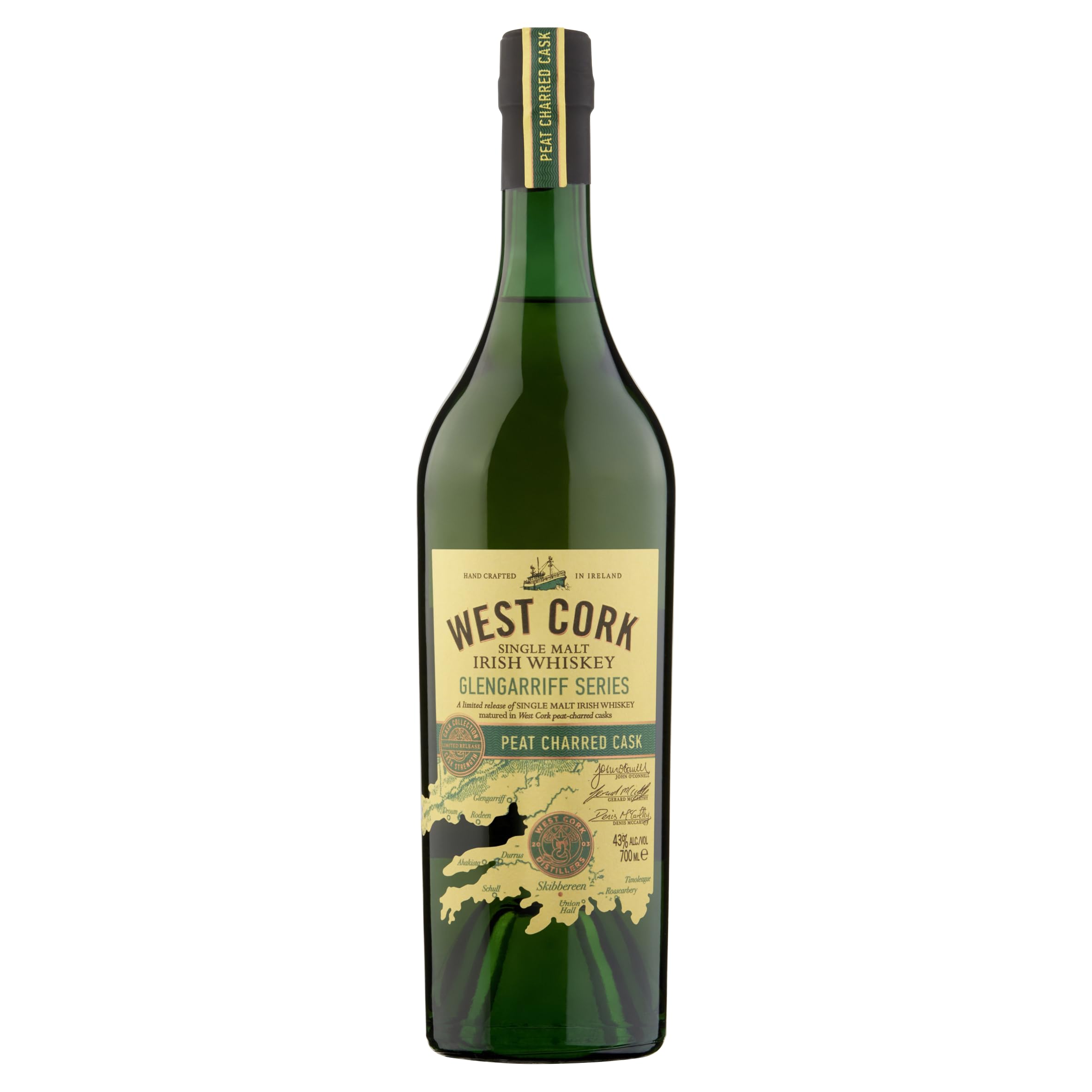 West Cork Glengarriff Series PEAT CHARRED CASK Single Malt Irish Whiskey 43% Vol. 0,7l