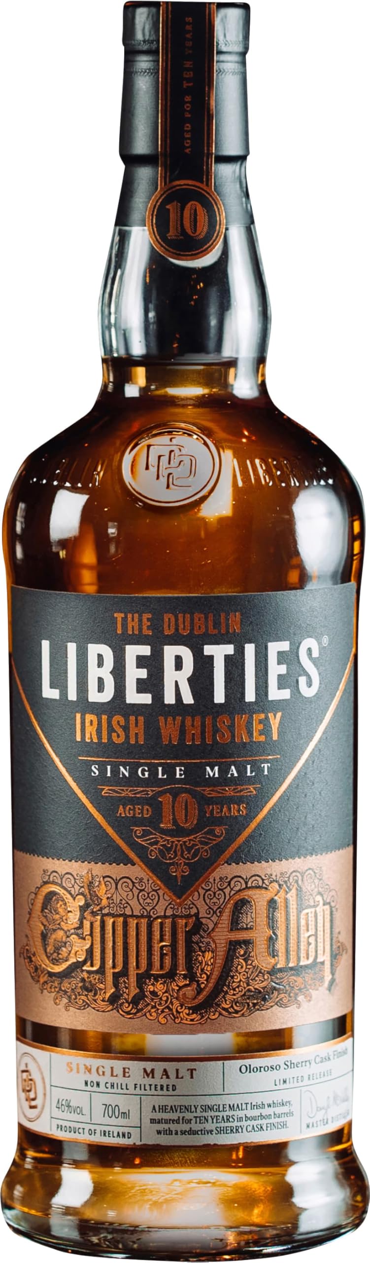The Dublin LIBERTIES Copper Alley 10 Years Old Oloroso Sherry Cask Fin — Piscosaveur