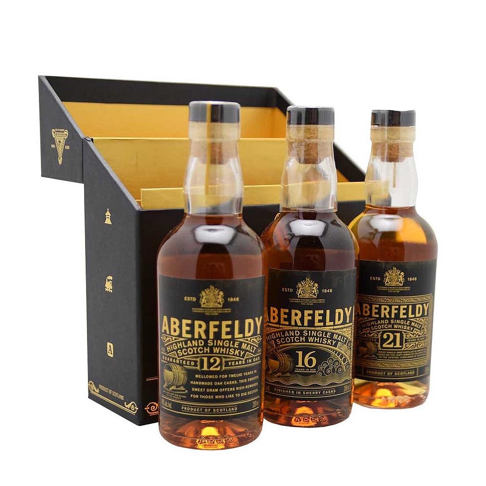 Aberfeldy The Golden Dram Single Malt Tasting Collection 40% Vol. 3x0,2l en boîte cadeau