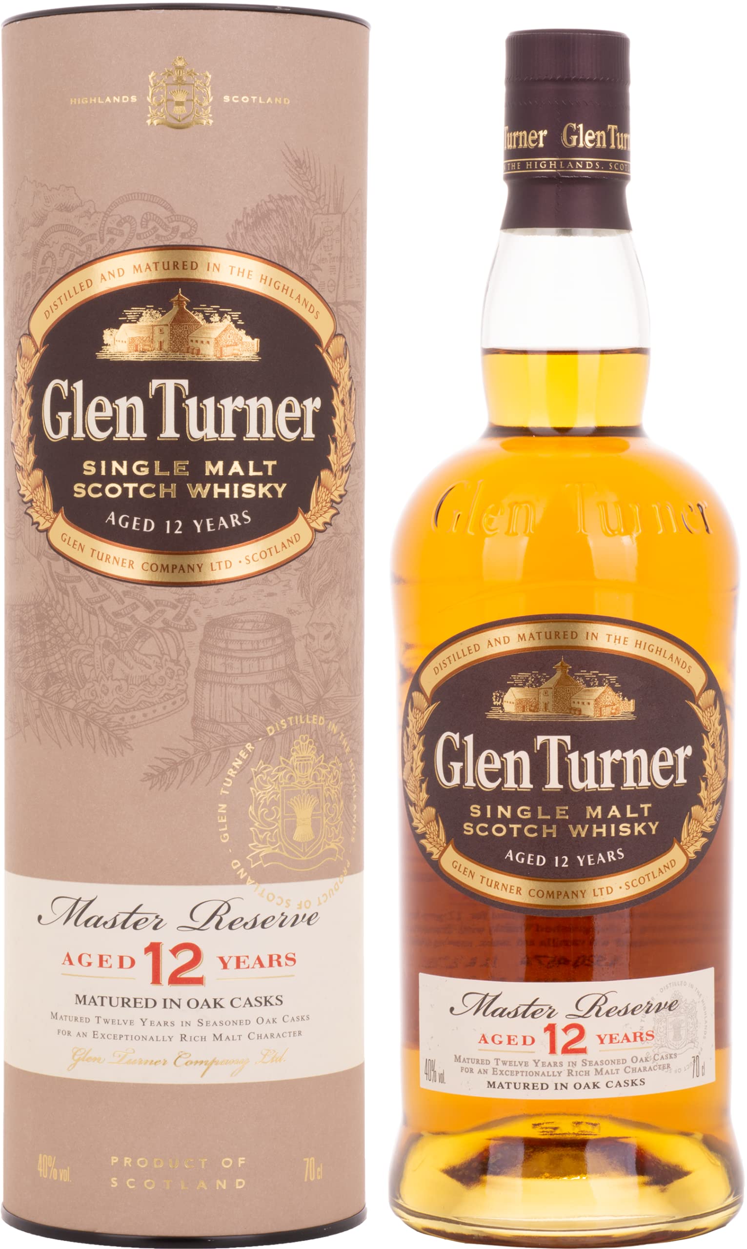 Glen Turner 12 Years Old Master Reserve Single Malt Scotch Whisky 40%  — Piscosaveur