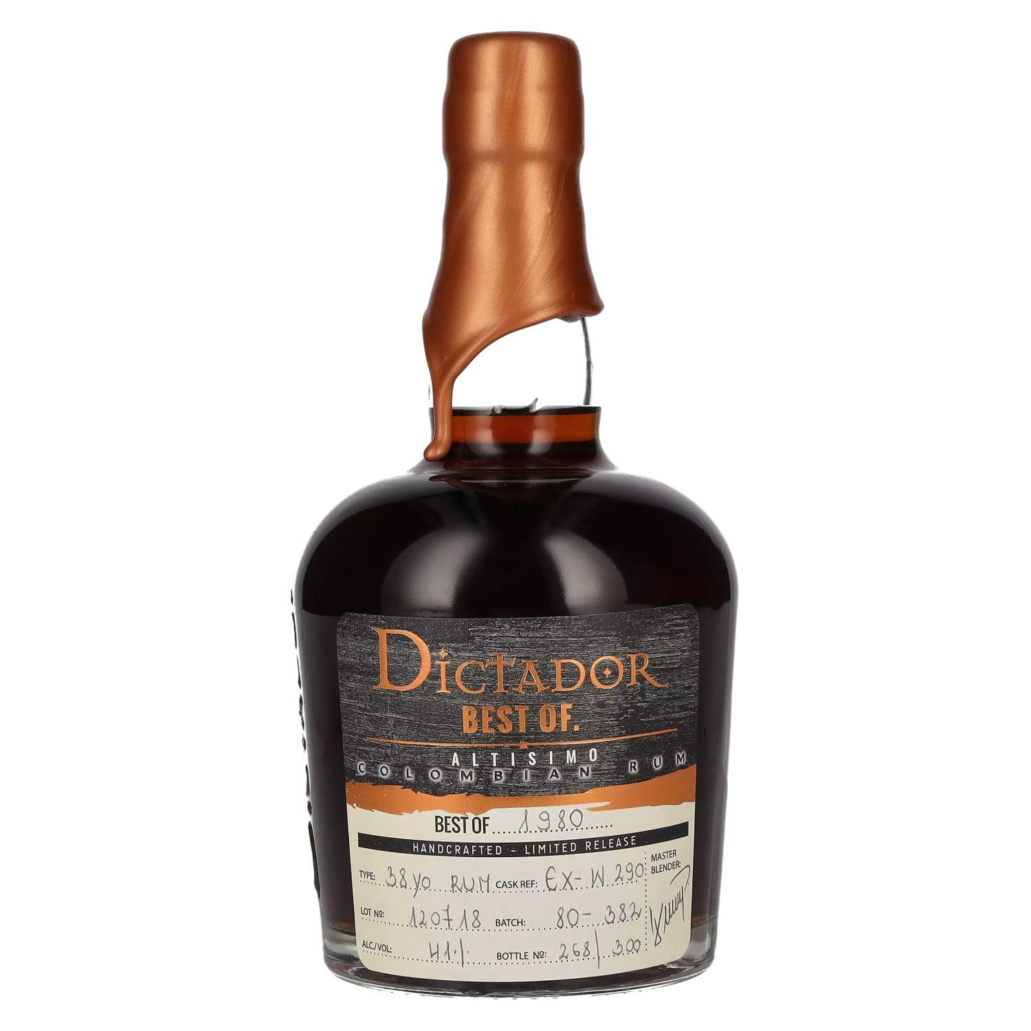 Dictador BEST OF 1980 ALTISIMO Colombian Rum Limited Release 41% Vol.  — Piscosaveur