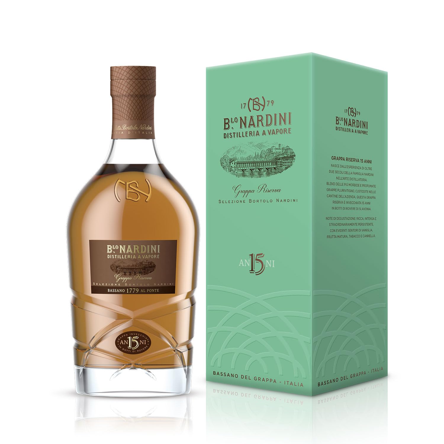 Nardini Grappa Riserva 15 ANNI 45% Vol. 0,7l — Piscosaveur