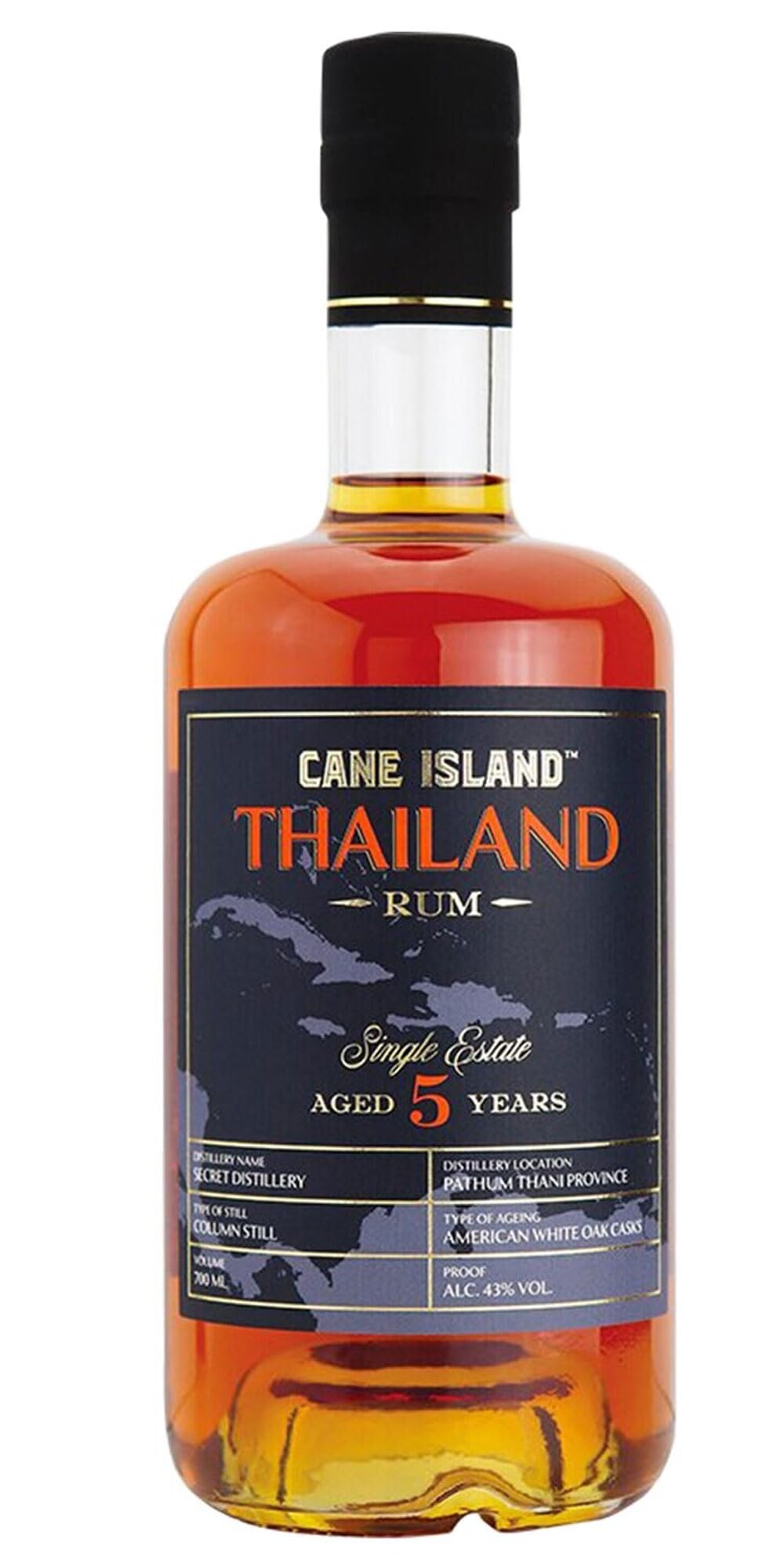 Cane Island THAILAND 5 Years Old Single Estate Rum 43% Vol. 0,7l — Piscosaveur