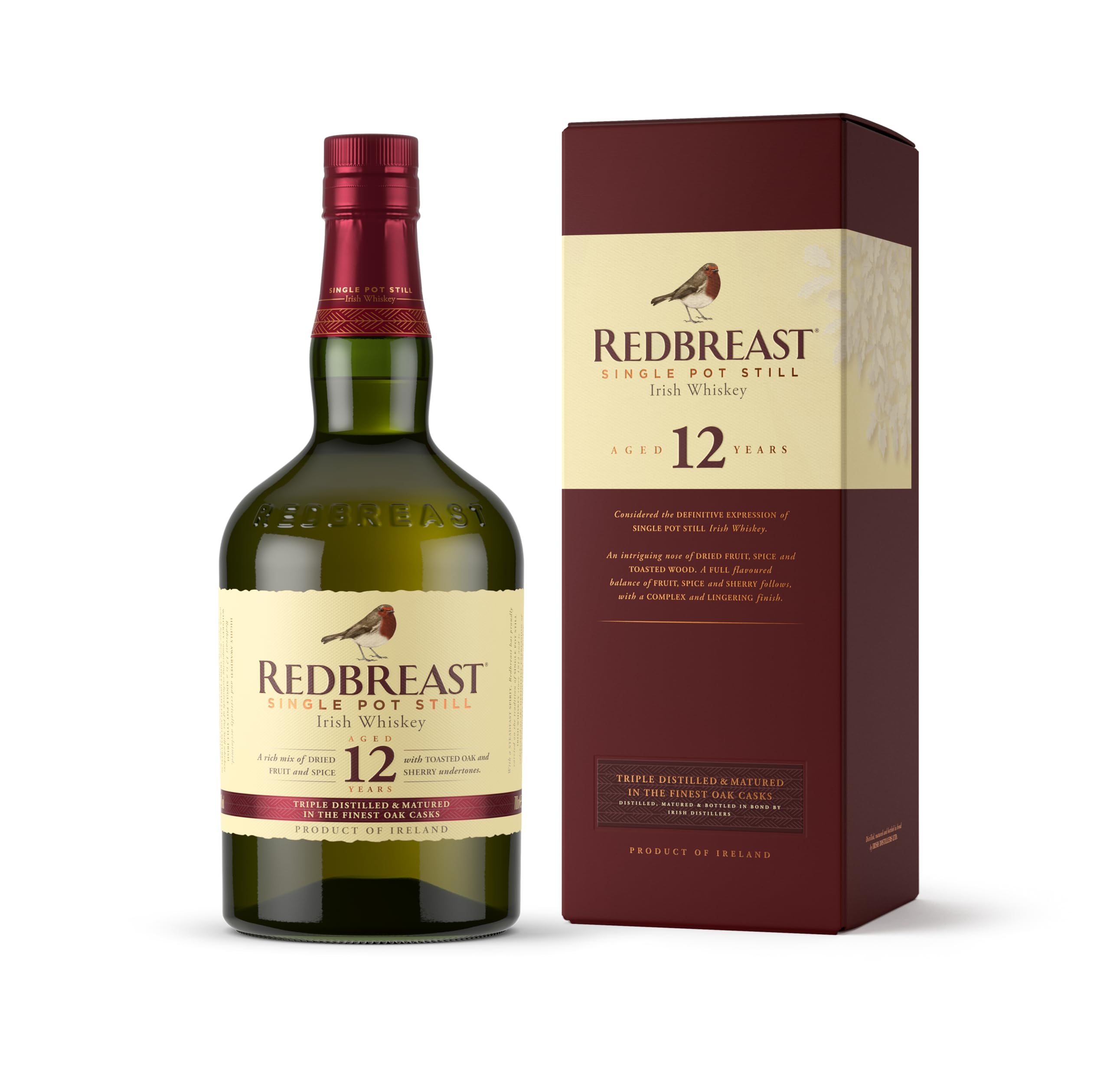Redbreast 12 Years Old Single Pot Still Irish Whiskey 40% Vol. 0,7l en — Piscosaveur