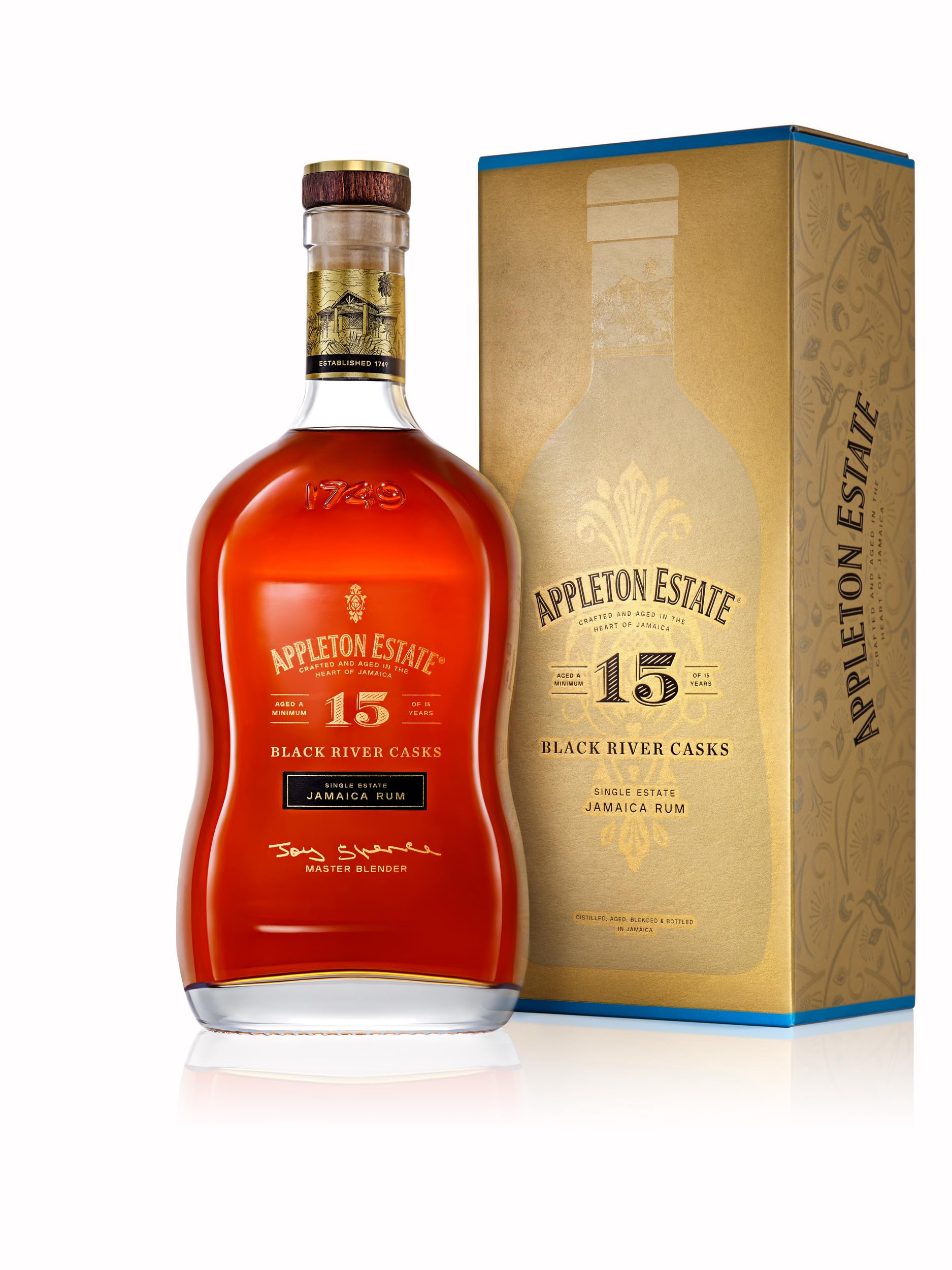 Appleton Estate 15 Years Old BLACK RIVER CASKS Jamaica Rum 43% Vol. 0,7l en boîte cadeau — Rhum — Piscosaveur