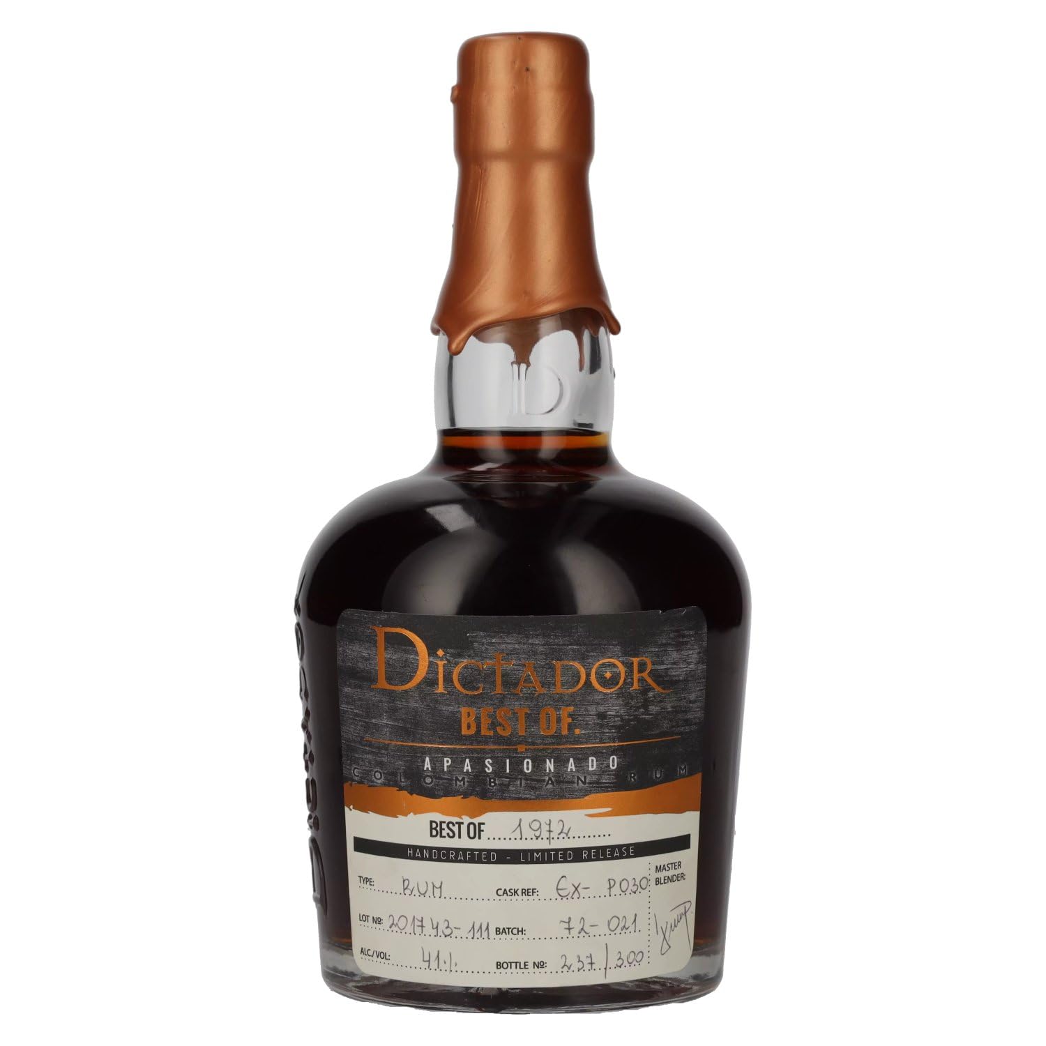 Dictador BEST OF 1972 APASIONADO Colombian Rum 45YO/030317/EX-P030 41% — Piscosaveur