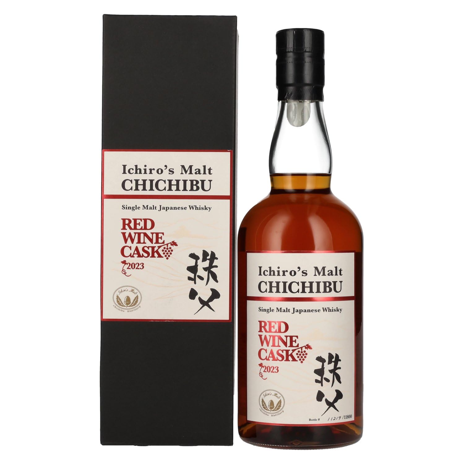 Chichibu Ichiro's Single Malt Red Wine Cask Japanese Whisky 2023 50,5% Vol. 0,7l en boîte cadeau