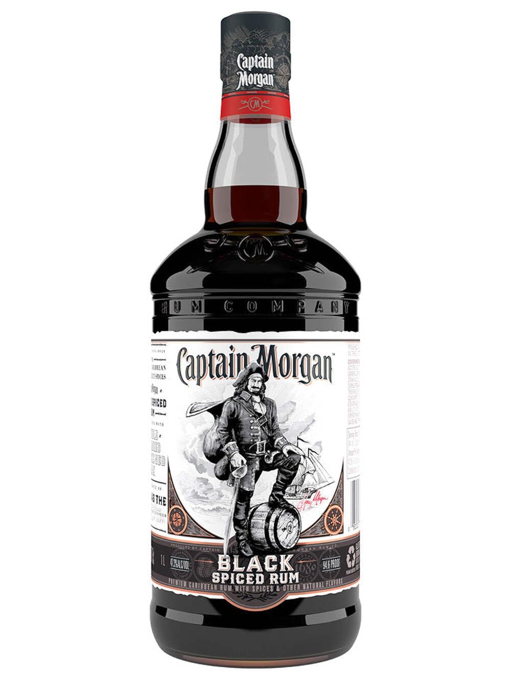 Captain Morgan Black Spiced Premium Spirit Drink 40% Vol. 1l