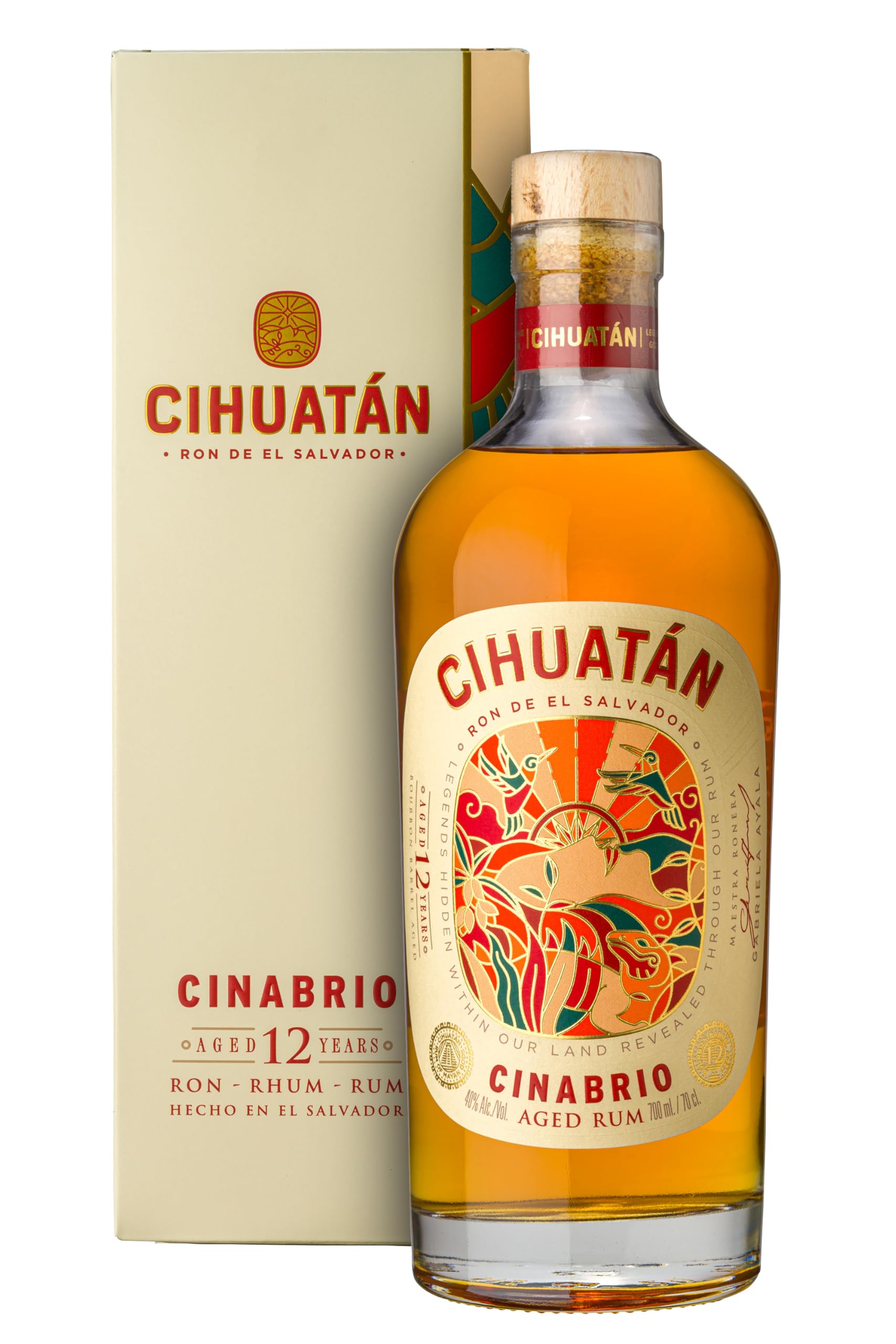 Cihuatán 12 Years CINABRIO Rum El Salvador 40% Vol. 0,7l en boîte cade — Piscosaveur