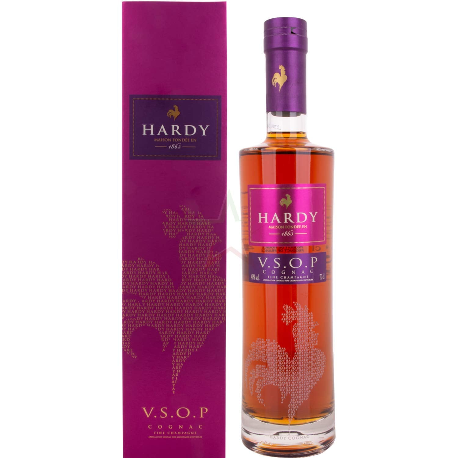 Hardy V.S.O.P Fine Champagne Cognac 40% Vol. 0,7l en boîte cadeau