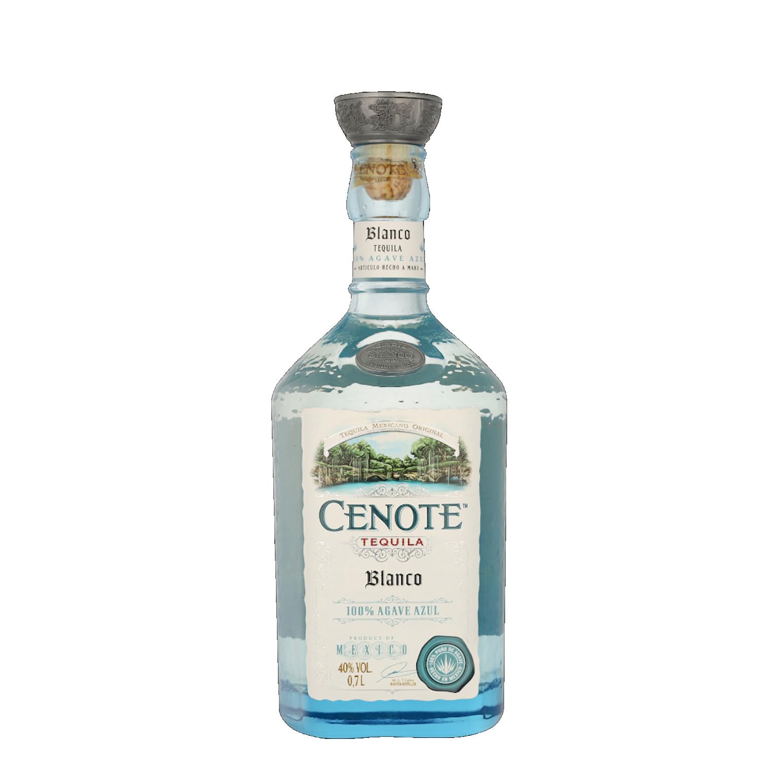 Cenote Tequila Blanco 100% Agave Azul 40% Vol. 0,7l — Piscosaveur