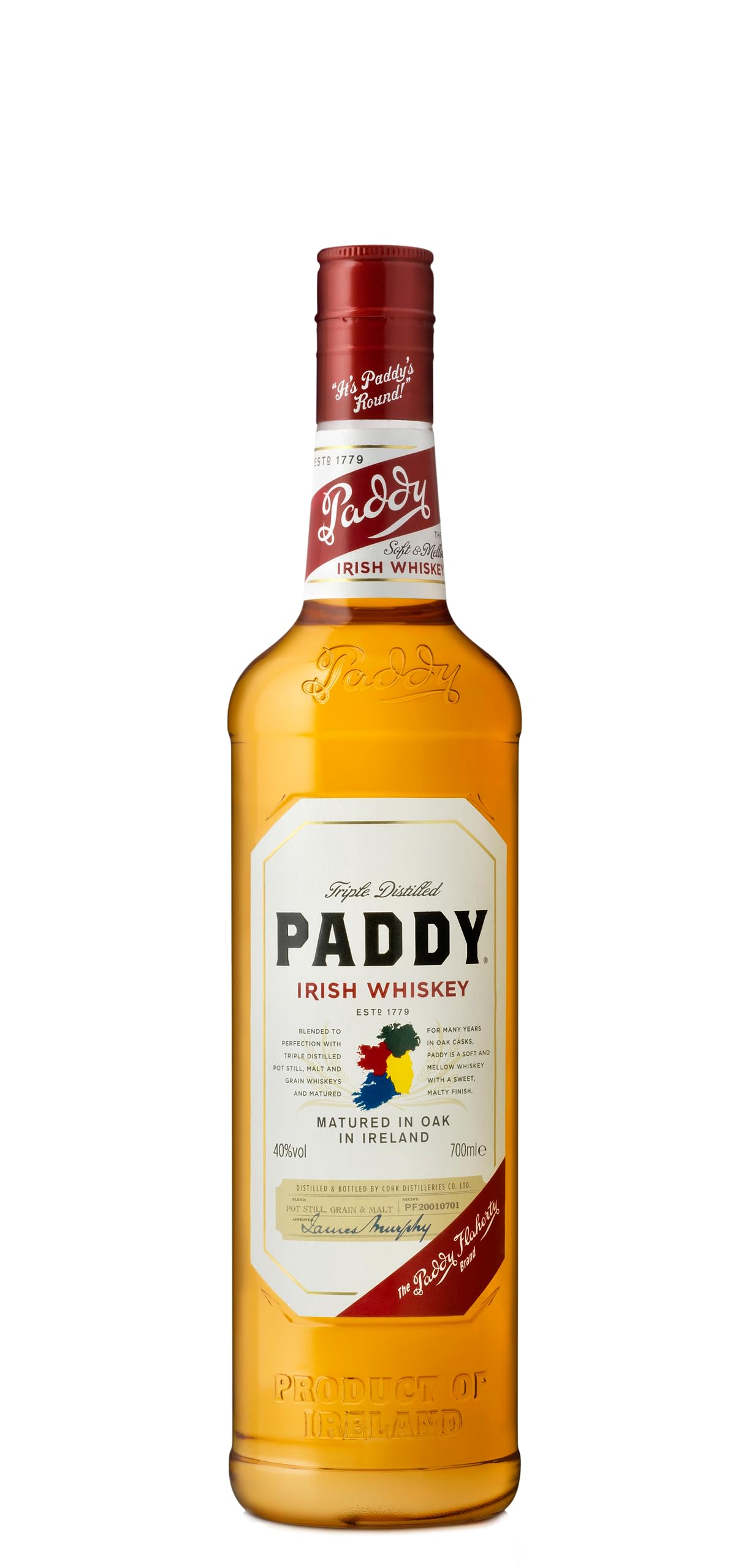 Paddy Irish Whiskey 40% Vol. 0,7l