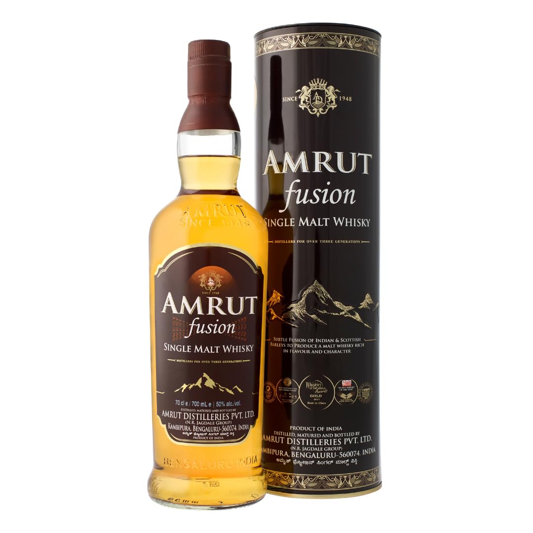 Amrut Indian FUSION Single Malt Whisky 50% Vol. 0,7l in Tinbox
